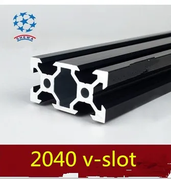 2040 vytláčanie profil európskej normy 2040 v-slot biela alebo čierna, dĺžka 600 mm hliníkový profil workbench 1pcs