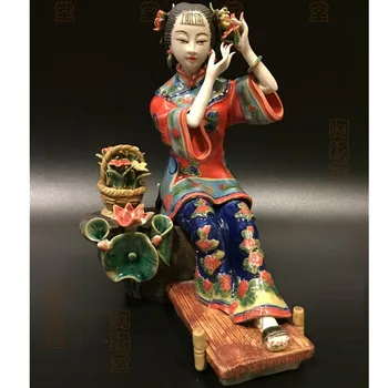 Keramické Klasická Maľované Umelecké Ženská Postava Sochy Antických Čínsky Anjeli Pani, Porcelánové Figúrky, Domáce Dekorácie R4147