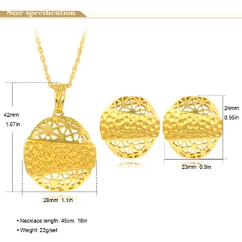 Slnečné Šperky, Módne Šperky 2020 Šperky Sady Pre Ženy Náhrdelníky Náušnice Prívesok Kolo Duté Z Módne Novinky Šperky