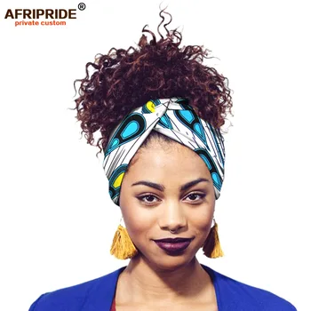 Afrika ankara tlač Šatka na krk šatku pre ženy AFRIPRIDE 200 cm*12cm ženy bavlna čelenky bežné módny štýl A18H001