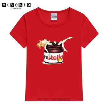 Dievča Nutella Kawaii Print T Shirt Dieťa 90. rokov Harajuku Ullzang T-shirt Grafické Roztomilý Kreslený Tričko Deti kórejský Štýl Top Tees