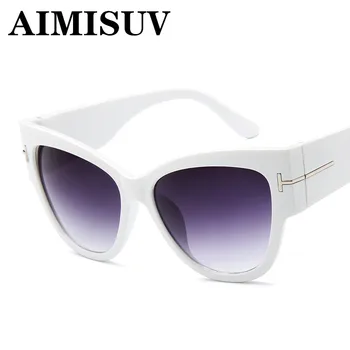 AIMISUV Nový prechod cat eye slnečné okuliare ženy vysoko módne slnečné okuliare Žena dizajnér značky okuliare UV400 Oculos