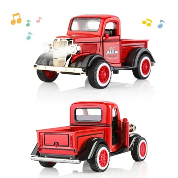 Mini autá, Hudba, svetlo Retro Autá 1:36 Vytiahnuť späť model Auta, Kovové Diecast Vozidiel Školský autobus hračka Pre Deti, Klasické Antické hračky