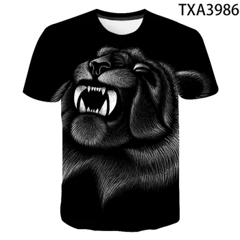 V pohode Tiger T Shirt Mužov Ženy, Deti, 3D Prined 2020 Zvierat Krátky Rukáv T-shirt Letné Módne Topy Bežné Chlapec Dievča Deti Tees