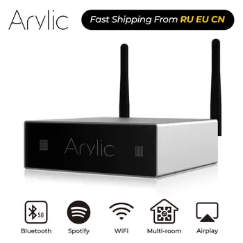 Arylic A50 Mini Domov WiFi a Bluetooth, HiFi Stereo Triedy D digitálneho multiroom zosilňovač s Spotify Airplay Ekvalizér Free App