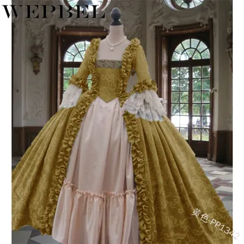 WEPBEL Žien Viktoriánskej Gotický Luxusné Fantasy Maxi Šaty Vintage Cosplay Kostým Dĺžka Podlahy Party Šaty Večerné Šaty