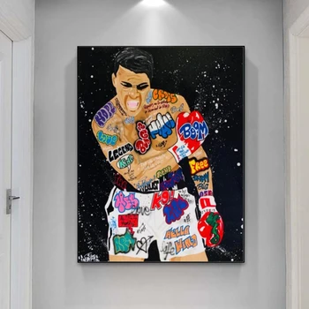 Boxerské Kráľ Ali Klasické Plagáty A Vytlačí Boxerský Šampión Víťazstvo Plátno Na Maľovanie Na Stenu Umelecké Dekorácie Pre Obývacia Izba