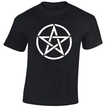 Pentagram T-Shirt Pánske S-3Xl Goth Rock, Punk Metal Gotický Biker Satanic Biela Harajuku Tee Tričko