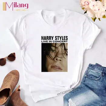 Harry styles t shirt top Bežné kawaii tee ženy, košele, oblečenie ulzzang kórejský 90. rokov 2019 harajuku žena grafické femme lete