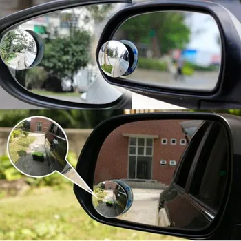 2 ks/veľa Auto Blind Spot Zrkadlá Kolo Široký Uhol, Konvexný Nastaviteľný Uhol Palicu Na Spätné Zrkadlo-Pohľad zboku