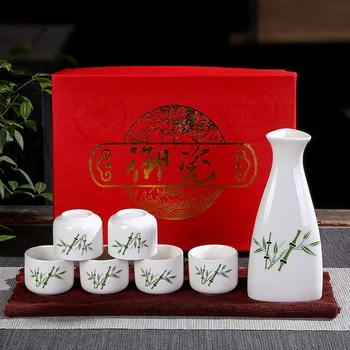 1 Hip Banky 6 Pohárov Na Víno, Čínske Tradičné Keramické Čaj Víno Nastavenie Eco-Friendly Keramické Čína (Bar Sady