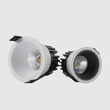 Stmievateľné Kruhové Proti Oslneniu COB LED Downlights5W/7W 9W/12W LED Stropné Bodové Svetlá Teplé, Studené Biele Pozadie Svietidlá Interiérové Svietidlo