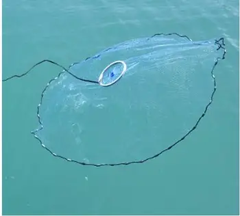 Finefish Hliníkový krúžok USA cast siete 2,4 m -4.8 m ľahké hodiť fly fishing net nástroj okami vonkajšie ruky hodiť loviť ryby siete