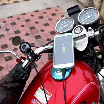 Rylybons Motocykel USB Nabíjačka Mobilného Telefónu Napájanie Nabíjačky Nepremokavé Dual USB Zapaľovač Cigariet Adaptér pre iphone