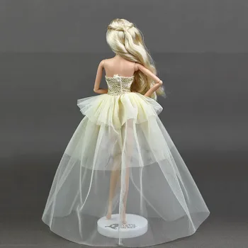 Farba Béžová Šaty Pre Bábiku Barbie Princezná Svadobné Šaty Ušľachtilý Party Šaty Šaty Pre Bábiku Barbie Fashion Design Oblečenie