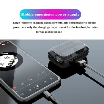 Bluetooth Slúchadlo V5.0 M11 TWS Touch Ovládania Stereo Športové Bezdrôtové Slúchadlá na Zníženie Hluku Slúchadlá Slúchadlá s Power bank