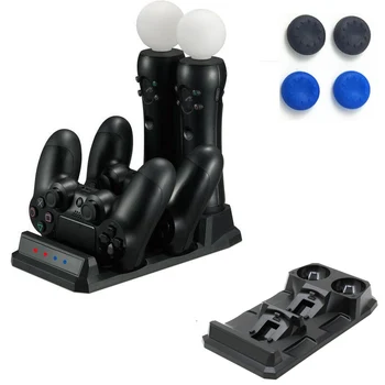 PS4 Radič Nabíjací Dock Stanica Stojan pre Playstation 4 Slim Pro PS VR PS Move Motion Gamepad 4 v 1 Nabíjanie Príslušenstvo