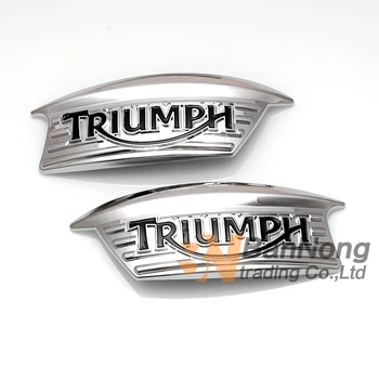 Motocykel 3D ABS Retro Plyn Znak Nádrž Paliva Odznak List Odtlačkový Nálepky Na Triumf 750 T100 T120
