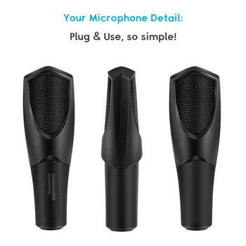 Dvojité Kondenzátorových Mikrofónov Pre Notebook Studio USB mikrofón Mikrofon S Mic Stand Pre Nahrávanie Vokály Voice Over