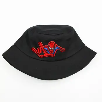 Spider výšivky bavlna Vedierko Hat Rybár Klobúk vonkajšie cestovné klobúk Slnko Spp Čiapky pre dieťa muži Ženy 327