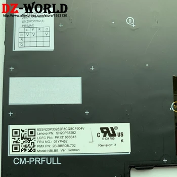 Nový, Originálny GR DE nemecký Podsvietená Klávesnica pre Lenovo Thinkpad E480 E490 T480S L480 T490 T495 L380 L390 Jogy L490 P43s Notebook