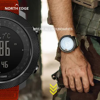 Pôvodné Severnom Okraji APACHE Športové Smartwatch Kompas Vodotesné 50m Bazén Výškomer, Barometer Vojenské Športové Smart Hodinky