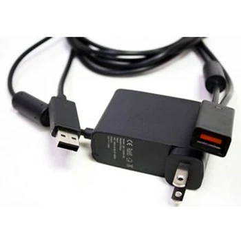 ChengChengDianWan Black AC 100V-240V Napájanie EÚ Plug NÁS pripojte Adaptér USB Nabíjanie Nabíjačky Pre Xbox 360 Kinect Senzor