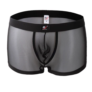 Nové pánske spodné Prádlo Sexy Šortky Transparentné Gázy U Vypuklé Nohavice Boxery S M L XL
