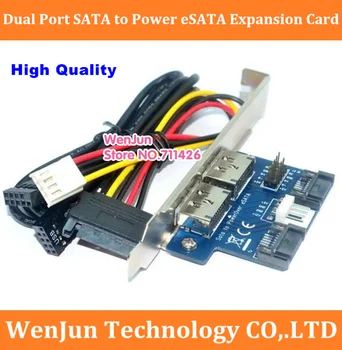 Dual Port SATA Power eSATA eSATAp 9Pin na USB 2.0 Converter Rozšírenie Zadný Držiak Karty pre PC Stolový Počítač