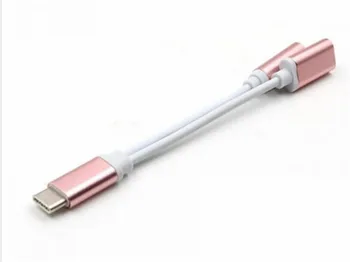 100ks 2 v 1, usb Kábel USB Typu C na 3,5 mm Jack AUX Audio Kábel Portable Typ-C 3,5 mm Konektor, Adaptér Pre Mobilephone