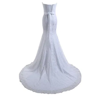 Nový Príchod Čipky svadobné šaty 2021 Lacné Morská víla svadobné šaty Na sklade Vestido de noiva gelinlik nevesta šaty svadobné šaty