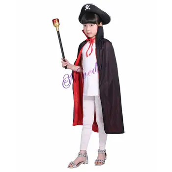 Červená Čierna Čarodejnica Upír Plášte Halloween Plášť S Kapucňou Deti, Dospelých Kostýmy Pre Mužov, Ženy, Ženy, Dievčatá, Chlapcov
