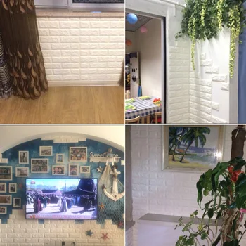 30x60cm Stenu Papier 3D Tapety Nepremokavé k životnému prostrediu, žiadny zápach DIY Tehlovej steny Nálepky jednoduché samolepiace Domov deco