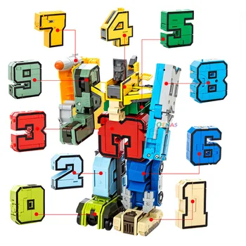 Anglické Písmená Transformer Abecedy Robot Zvierat Kreatívne Vzdelávacie Akcie Obrázok Stavebné Bloky Model Hračky Darček