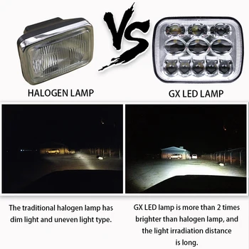 Pár 5X7 7X6 palec Štvorcový LED Reflektor H4 Svetlo S Hi/Lo Beam LED pre Toyota Tacoma Pickup MR2 Supra Nissan 240SX