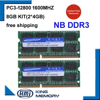 KEMBONA NOTEBOOK DDR3 1600Mzh 8GB (Kit 2 x 4 gb ) DDR3 PC3-12800s 1,5 V so-DIMM 204Pins Pamäťový Modul Ram