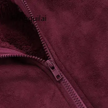 FENGGUILAI 2019 Ženy, Hrubé Zimné Bundy Vrecko Linajkované Coats Módne Umelú Kožušinu Podšívka Bundy Bombardér Roztomilý Outwear