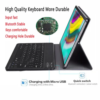 Kórejský klávesnice obal pre Samsung Galaxy Tab 10.1 10.5 2016 2019 SM-T510 SM-T515 SM-T590 SM-T595 SM-T580 SM-T585 Tablet Kryt