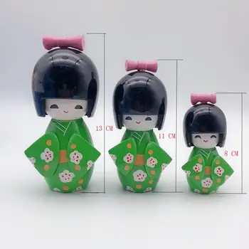 Nové 1set Roztomilý Ručné Japonský Kokeshi Dievčatá Slivka vzor Drevené Bábiky hot darček