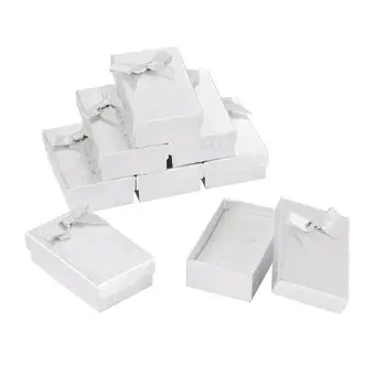 24Pcs Darčekové Krabice Šperky Organizátor Úložný Box Prstene, Náušnice Jewellry Obal, Kontajner s Bowknot a Hubky 83x53x27mm