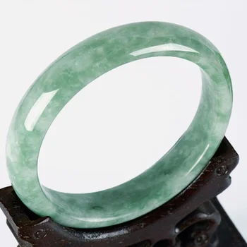 Mjanmarsko Skutočné Prírodné Emerald Green Jade Náramok Náramok Pôvab Šperkov, Módnych Doplnkov Šťastie, Amulet Darčeky Pre Ženy, Jej