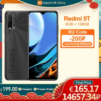 Nová Globálna Verzia Xiao Redmi 9T Smartphone 6GB RAM, 128 GB ROM Snapdragon 662 6000mAh Batéria 48MP Zadné Vačky 6.53
