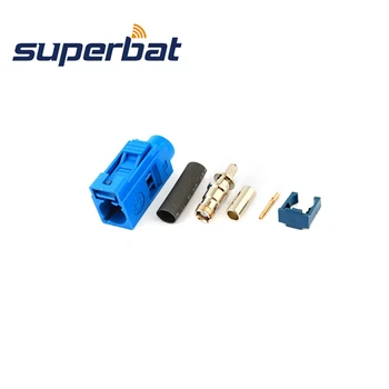 Superbat 10pcs Fakra Krimpovacie Jack Konektor pre Blue GPS Telematika alebo Navigácie pre Koaxiálny Kábel RG316 RG174 LMR100