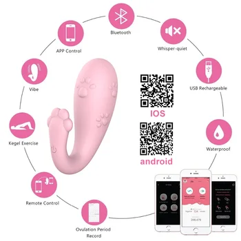 OLO Vibrátor APLIKÁCIU Bluetooth Dospelých Hry Bezdrôtové Diaľkové ovládanie 8 Frekvencia G-spot Masáž Silikónové Sexuálne Hračky pre Ženy
