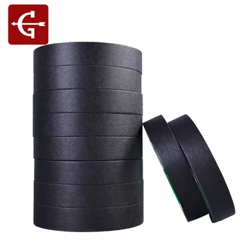 6 Roll Black Maskovacia Páska Multi Špecifikácia Trhať Krepový Papier Maskovacie Pásky Scrapbooking Dekoračné Nálepky, Štítok S Lepiacou Páskou