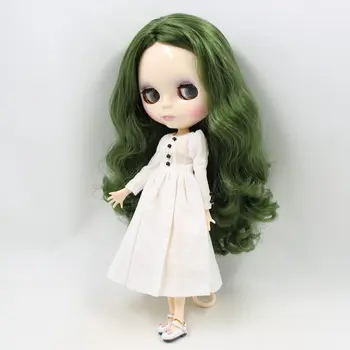 ĽADOVÉ DBS Blyth bábika 1/6 bjd nahé spoločný orgán Vintage zelená bez rany kučery pre dievča súčasnosti DIY bielej kože BL4299