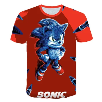 Sonic the hedgehog 3D baby Chlapci T-shirts Lete roztomilé Dievčatá Mario Vtipné Deti, chlapcov, Oblečenie pre Deti Oblečenie Tričká Streetwear