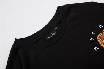 LINDSEY SEADER 2021 pánske T-shirt Hip Hop Krátke Vtipné Kostra Bábkové Vytlačené Nadrozmerná Harajuku Top Tees Oblečenie pre Mužov