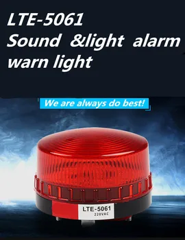 4 farebné LTE-5061 Signál Výstražné svetlo Nepremokavé 220V Kontrolka LED Lampa malé Blikajúce Svetlo Bezpečnostný Alarm