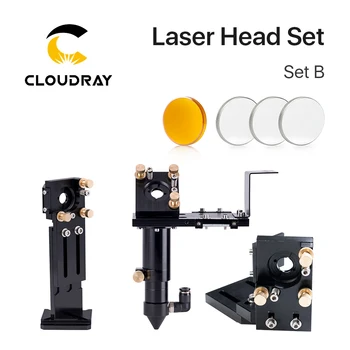 Cloudray E Séria: CO2 Laser hlavovom + 1 Ks Zaostrovanie Objektívu + 3 Ks Si / Mo Zrkadlá na Rytec Rezací Stroj Časti